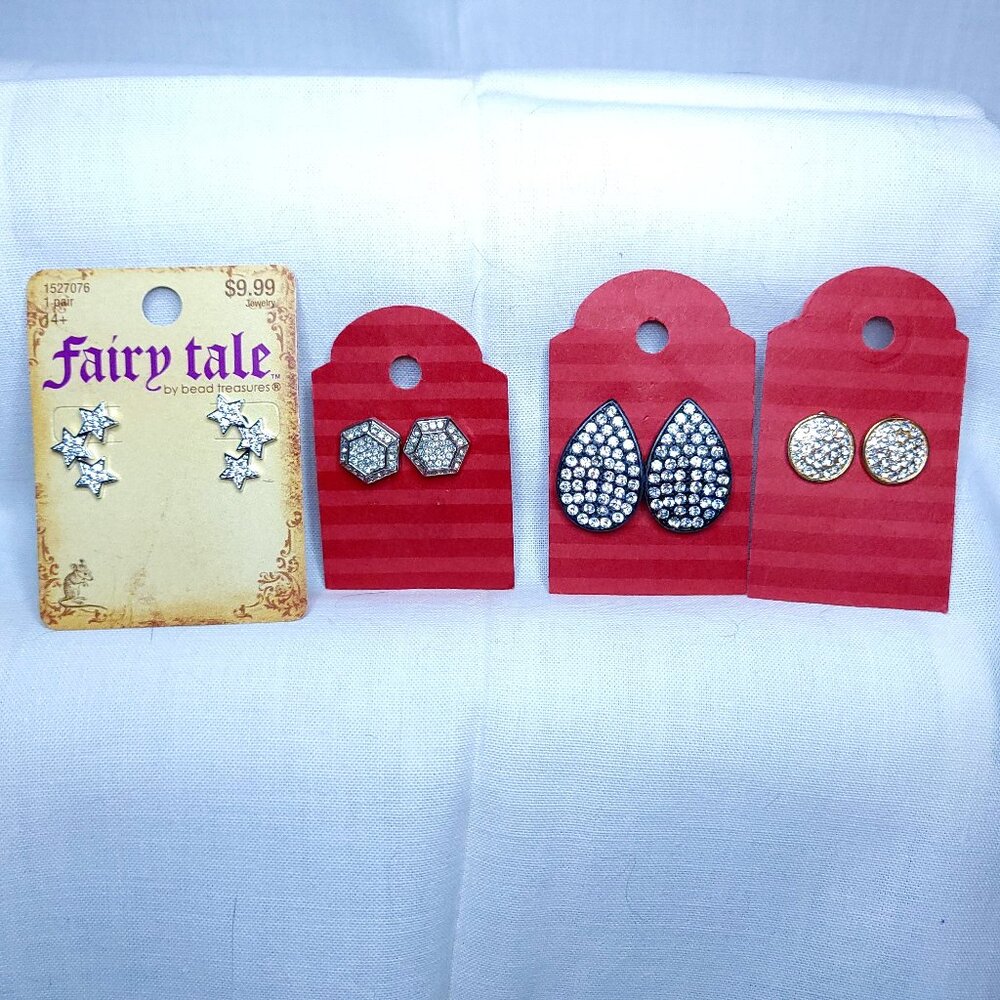 Four Sets of Bling Earrings